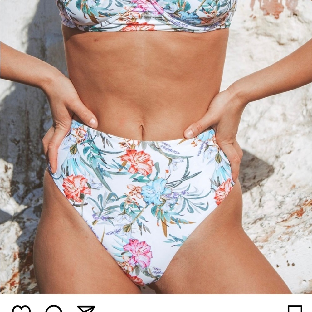 NWT Pink Colada Florence swim bottoms